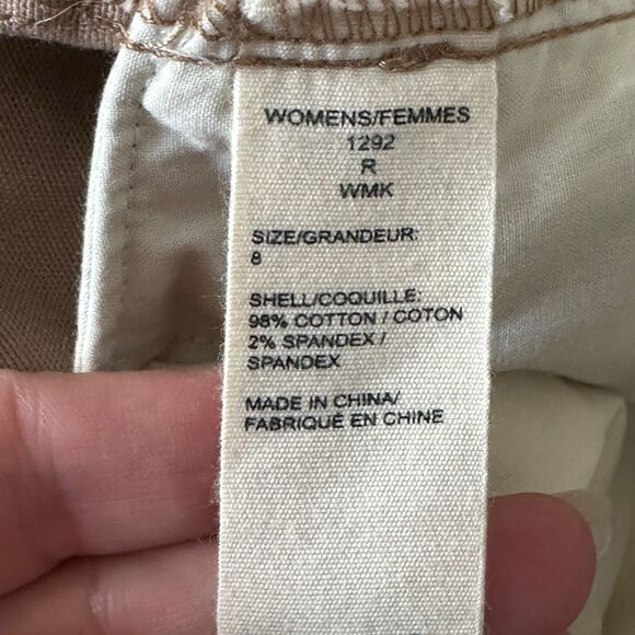 Woolrich Women’s Heavy Cotton Pants Tan Side Pocket Straight Leg Size 8 - Picture 7 of 10